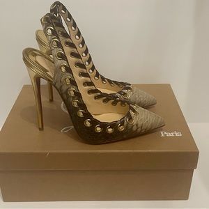 Christian Louboutin Ostrich Skin Python.